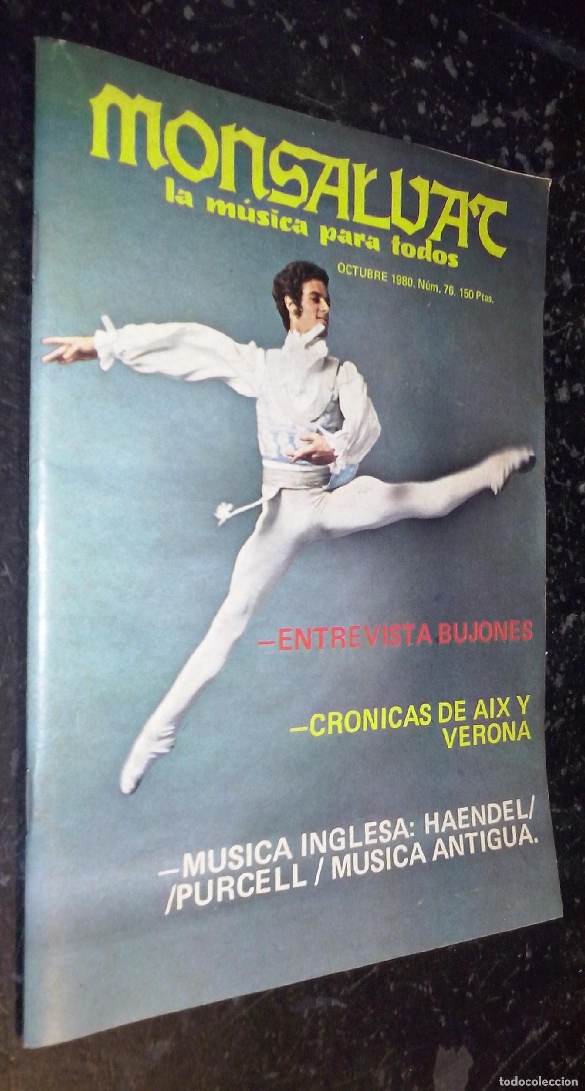 Libri di seconda mano: Monsalvat. La m&uacute;sica para todos. N&ordm; 76. Octubre 1980 - REVISTA: