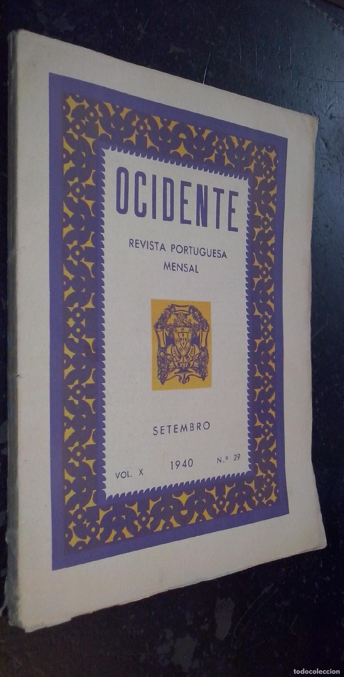 Libri di seconda mano: Ocidente. Revista Portuguesa Mensal. Vol. X. N&ordm; 29. Setembro 1940 - REVISTA: