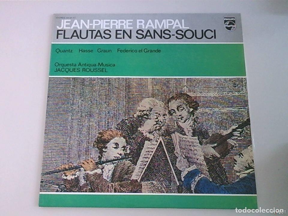 Livros em segunda m&atilde;o: JEAN-PIERRE RAMPAL. FLAUTAS EN SANS-SOUCI. QUANTZ-HASSE-GRAUN-FEDERICO EL GRANDE. DISCO. VINILO. DIS
