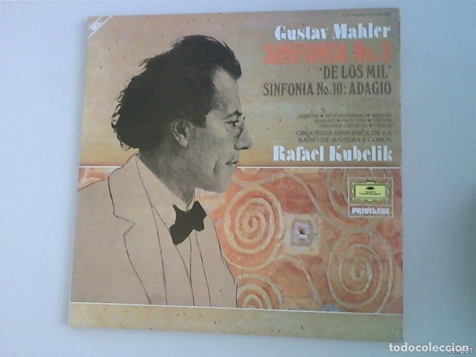 Libri di seconda mano: GUSTAV MAHLER. SINFONIA N&ordm;8. DE LOS MIL. SINFONIA N&ordm;10. ADAGIO. DOBLE VINILO. DISCO. VINILO. DISCOS.