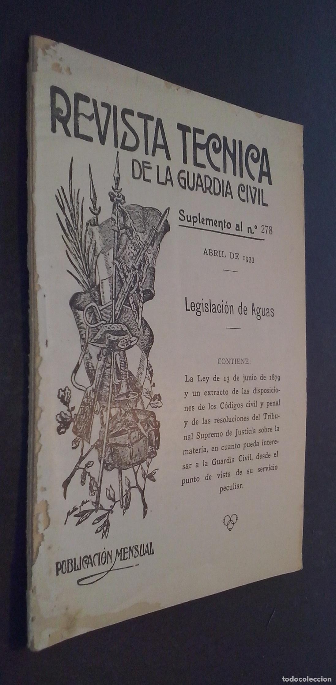 B&uuml;cher: Revista T&eacute;cnica de la Guardia Civil. Suplemento al N&ordm; 278: Legislaci&oacute;n de aguas - REVISTA: