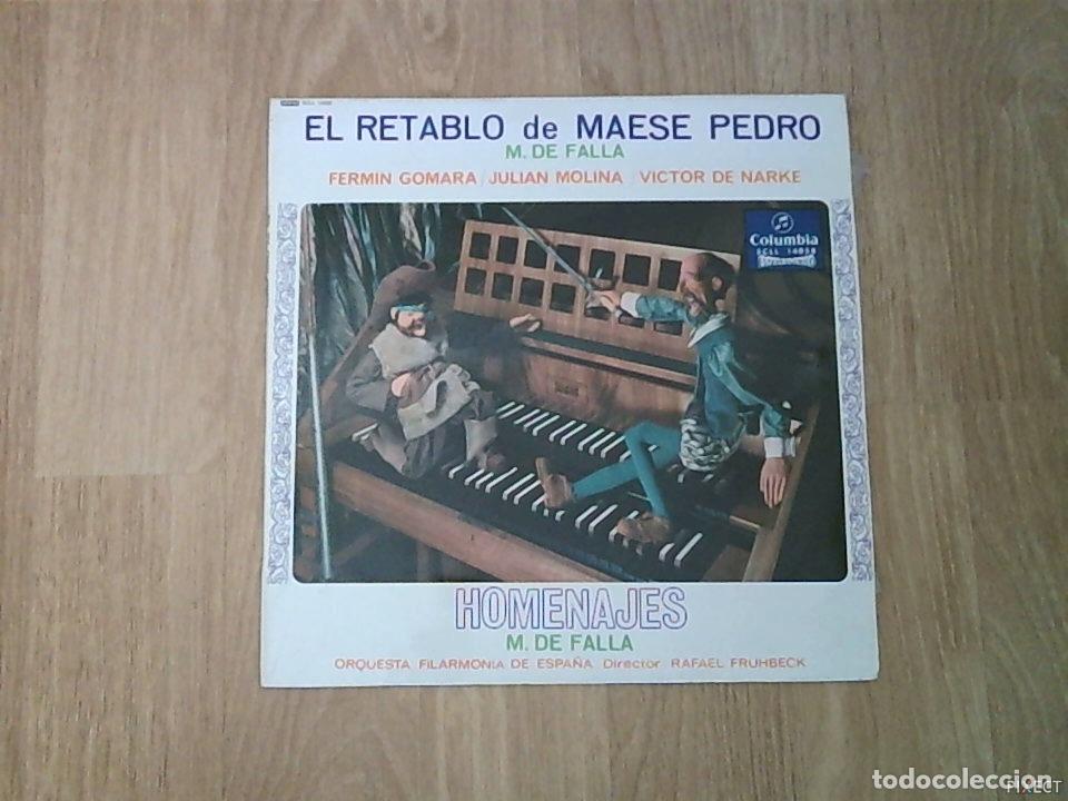 Libros: EL RETABLO DE MAESE PEDRO. MANUEL DE FALLA. HOMENAJE M. DE FALLA. DISCO. VINILO. DISCOS. VINILOS - R