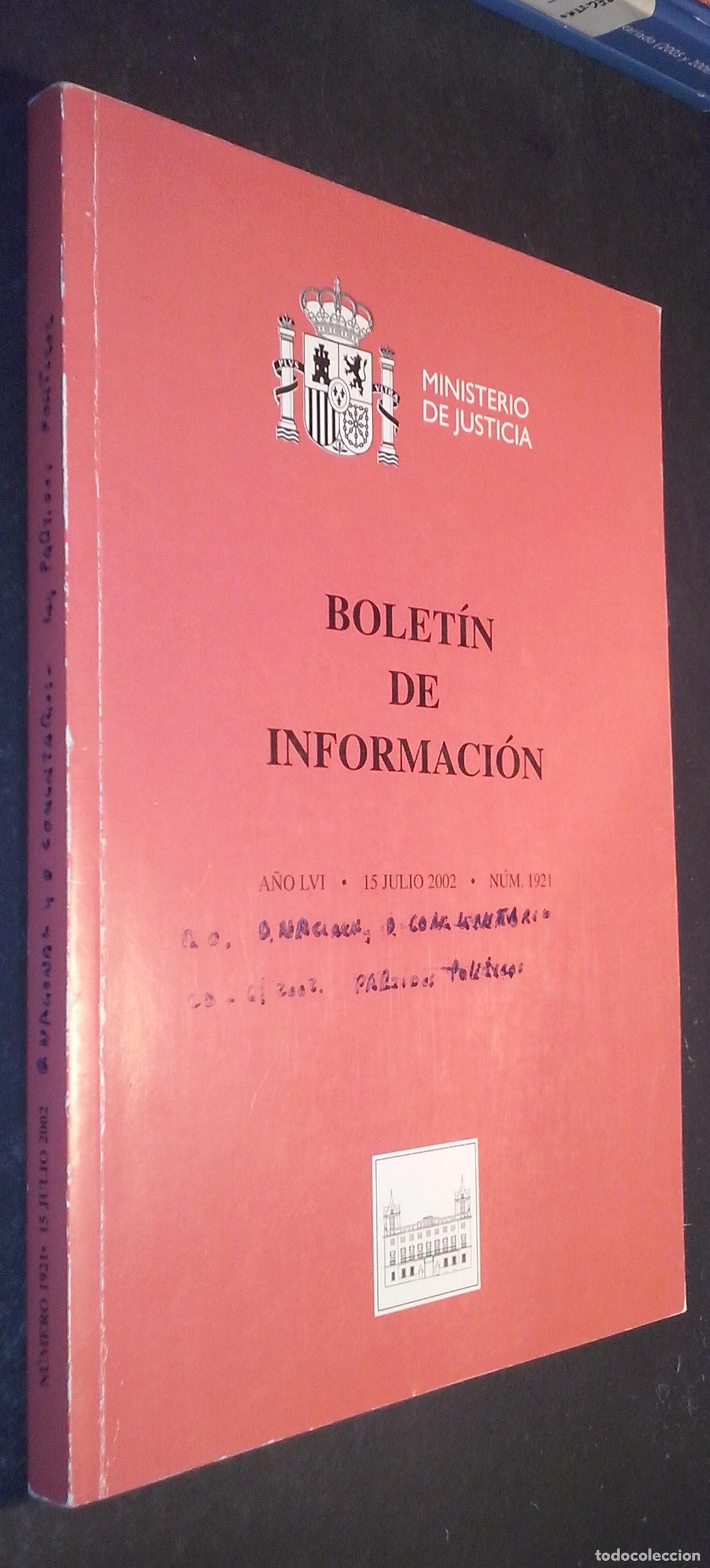 B&uuml;cher: Bolet&iacute;n de Informaci&oacute;n. A&ntilde;o LVI. 15 Julio 2002. N&ordm; 1921 - REVISTA: