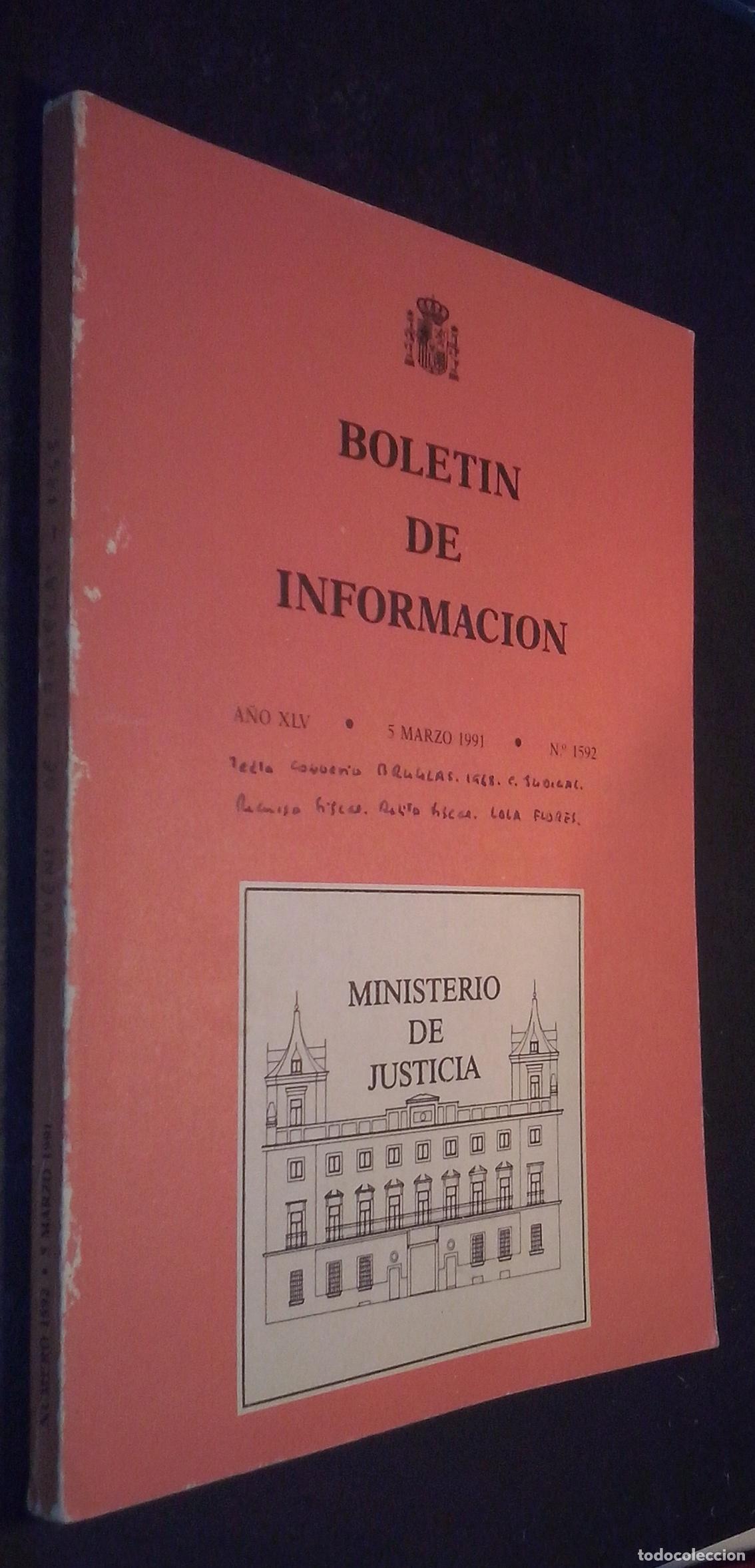 B&uuml;cher: Bolet&iacute;n de Informaci&oacute;n. A&ntilde;o XLV. 5 Marzo 1991. N&ordm; 1592 - REVISTA: