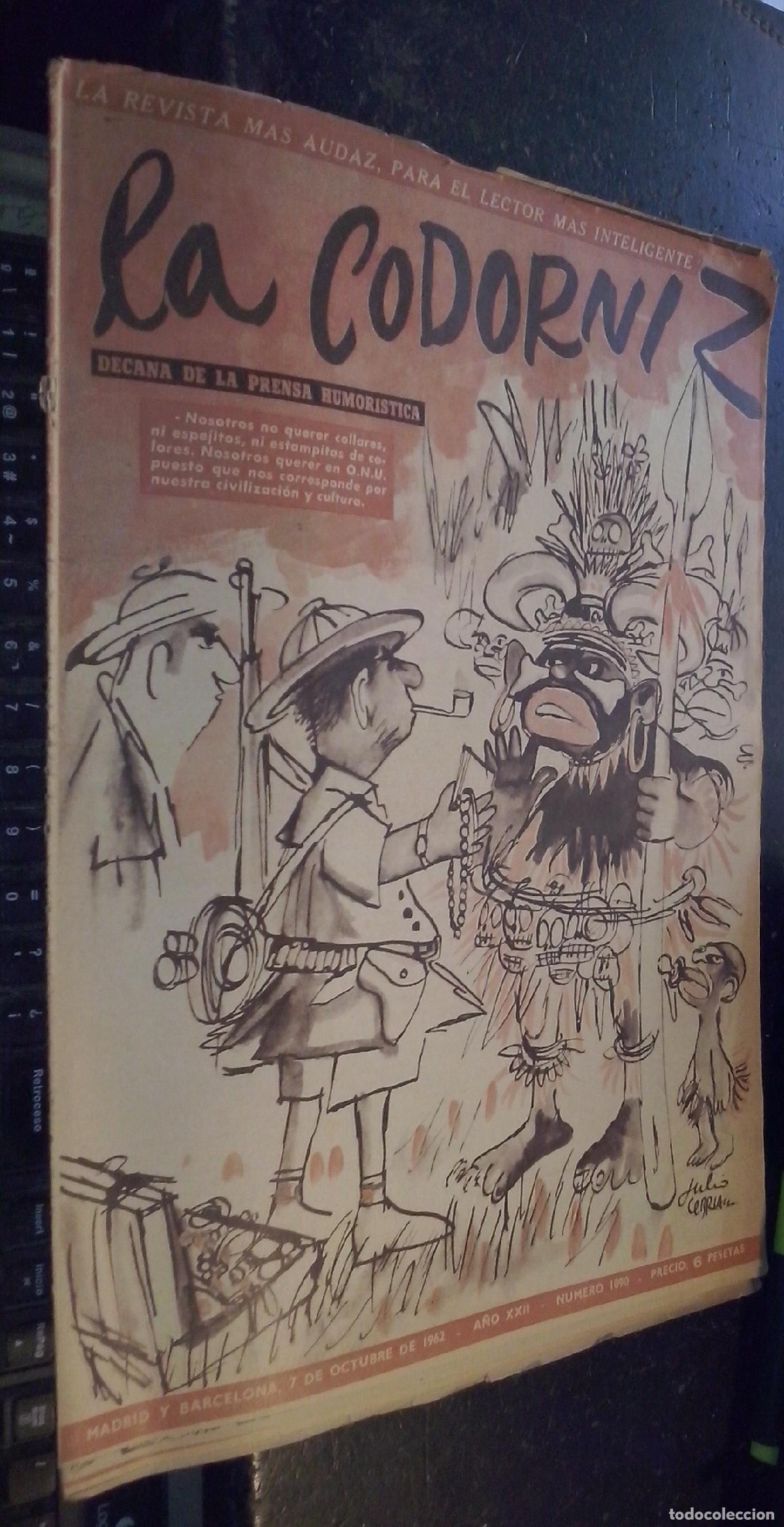 B&uuml;cher: La codorniz. A&ntilde;o XXII. N&ordm; 1090. 7 de octubre de 1962 - REVISTA: