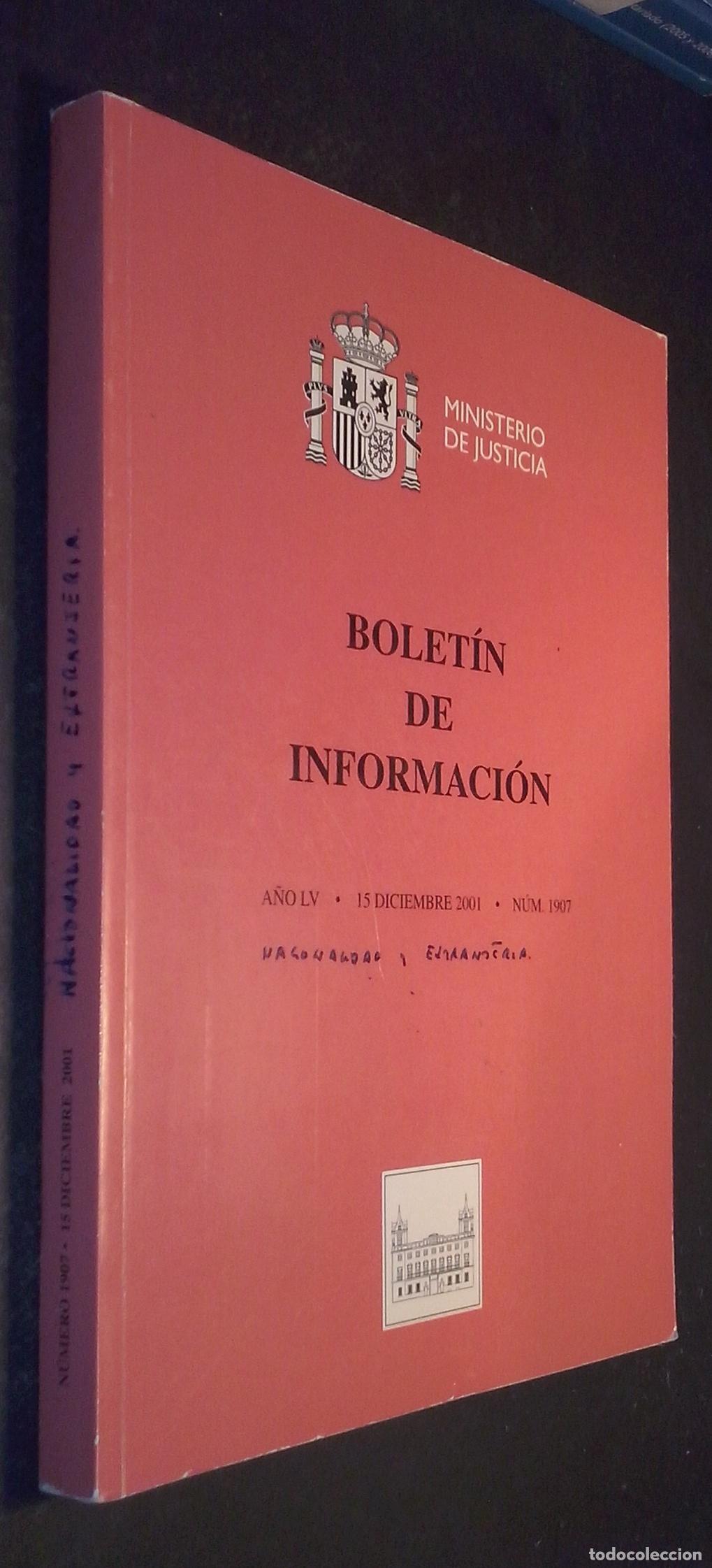 B&uuml;cher: Bolet&iacute;n de Informaci&oacute;n. A&ntilde;o LV. 15 Diciembre 2001. N&ordm; 1907 - REVISTA: