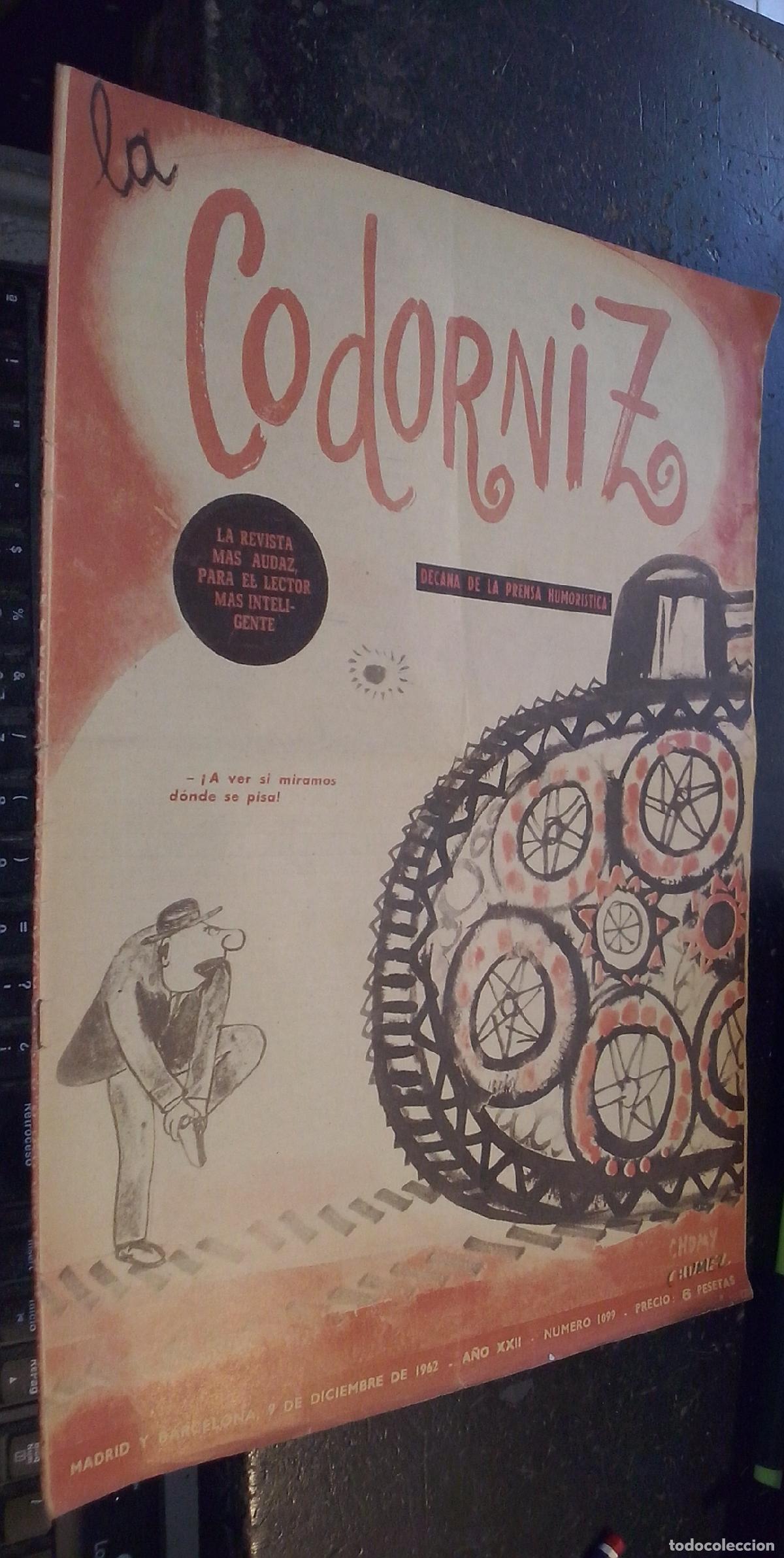 Livros em segunda m&atilde;o: La codorniz. A&ntilde;o XXII. N&ordm; 1099. 9 de diciembre de 1962 - REVISTA: