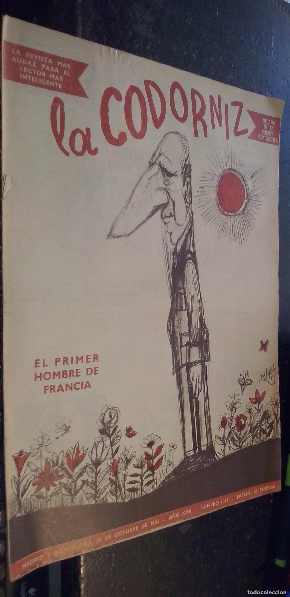 Libri di seconda mano: La codorniz. A&ntilde;o XXII. N&ordm; 1093. 28 de octubre de 1962 - REVISTA: