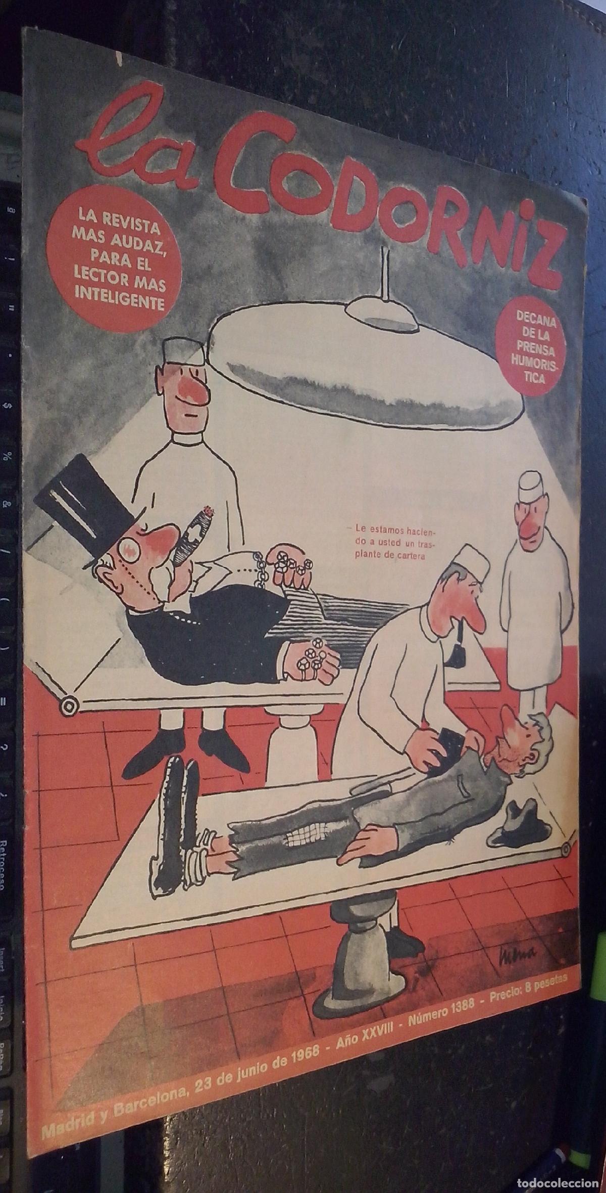 B&uuml;cher: La codorniz. A&ntilde;o XXVIII. N&ordm; 1388. 23 de junio de 1968 - REVISTA: