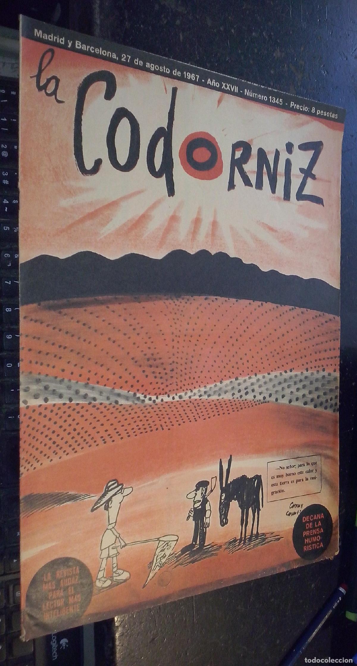 Libri di seconda mano: La codorniz. A&ntilde;o XXVII. N&ordm; 1345. 27 de agosto de 1967 - REVISTA: