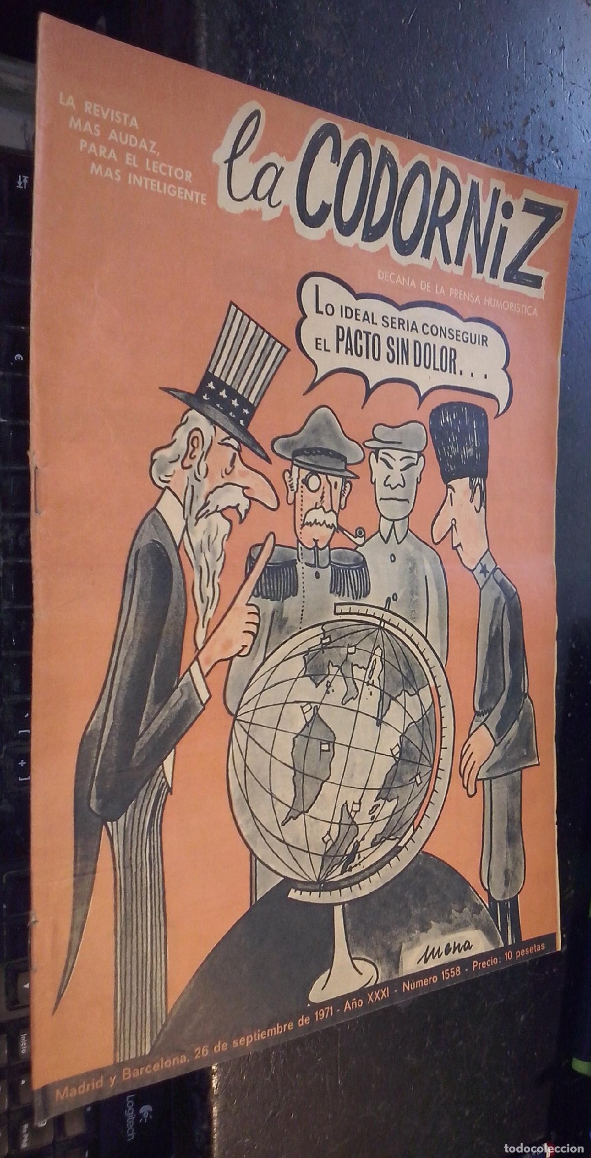 B&uuml;cher: La codorniz. A&ntilde;o XXXI. N&ordm; 1558. 26 de septiembre de 1971 - REVISTA: