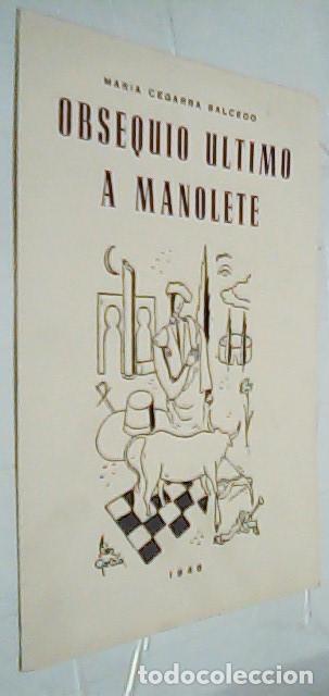 Libros: Obsequio &uacute;ltimo a Manolete - CEGARRA SALCEDO, Mar&iacute;a: