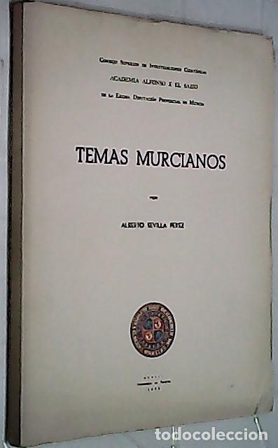 Libros: Temas murcianos - SEVILLA P&Eacute;REZ, Alberto: