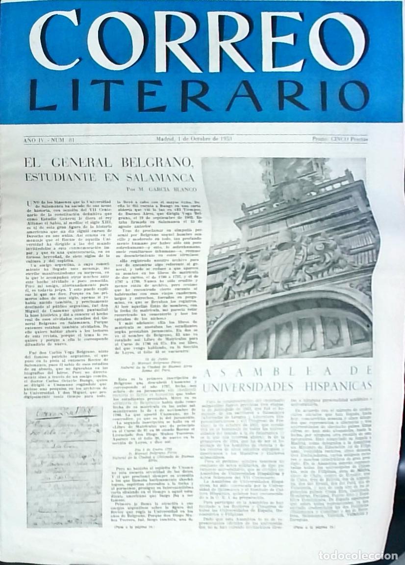 B&uuml;cher: El General Belgrano, estudiante en Salamanca por M. Garc&iacute;a Blanco. Asamblea de Universidades Hisp&aacute;ni