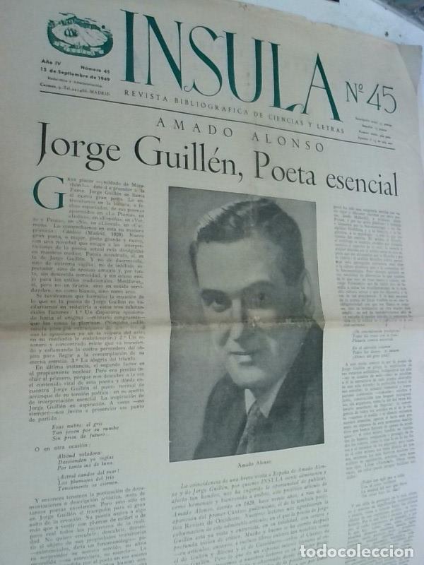 Libros: Insula n&ordm; 45, A&ntilde;o IV. Amado Alonso: Jorge Guill&eacute;n, Poeta esencial - Autores Varios: