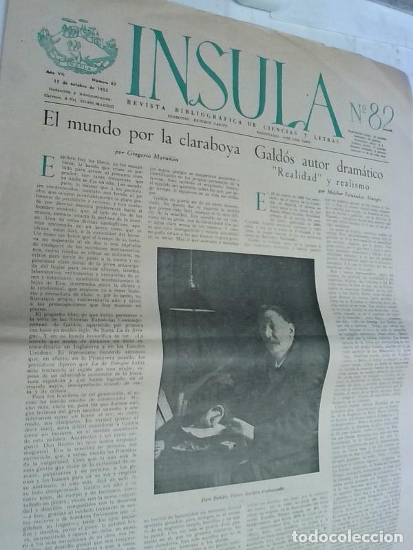 Libros: Insula n&ordm; 82, A&ntilde;o VII. El mundo por la claraboya por Grerorio Mara&ntilde;on. Gald&oacute;s autor dram&aacute;tico, &rdquo;real
