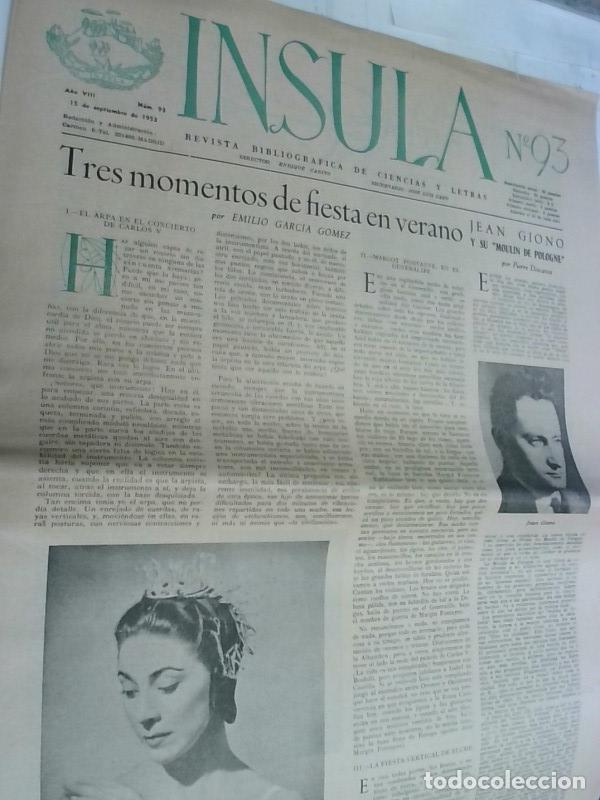 B&uuml;cher: Insula n&ordm; 93, A&ntilde;o VIII. Tres momentos de fiesta en verano por Emilio Garc&iacute;a G&oacute;mez. Jean Giono y su M