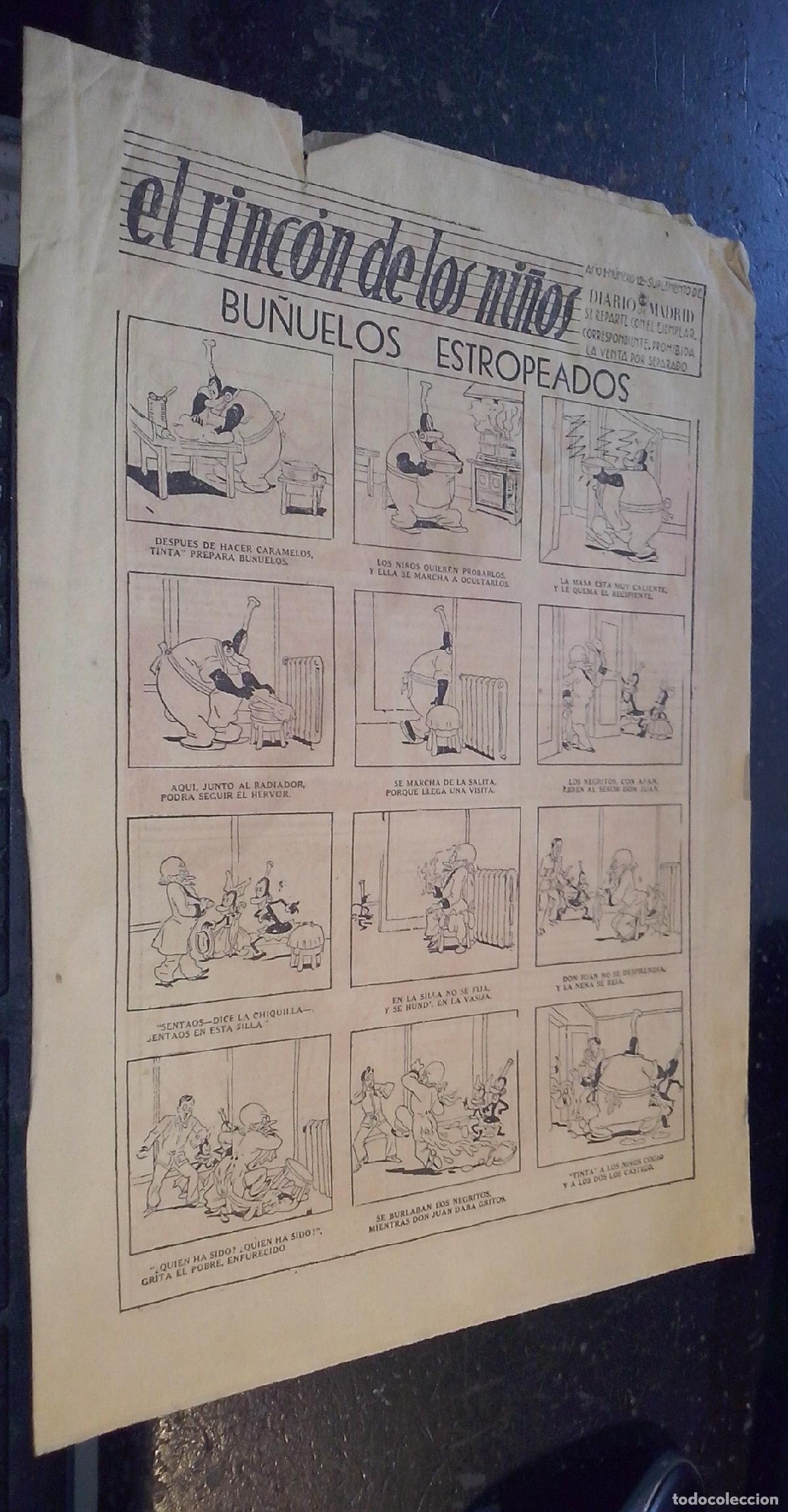 Libri di seconda mano: El rinc&oacute;n de los ni&ntilde;os. Suplemento de Diario de Madrid. A&ntilde;o 1. N&uacute;mero 12: Bu&ntilde;uelos estropeados - REV