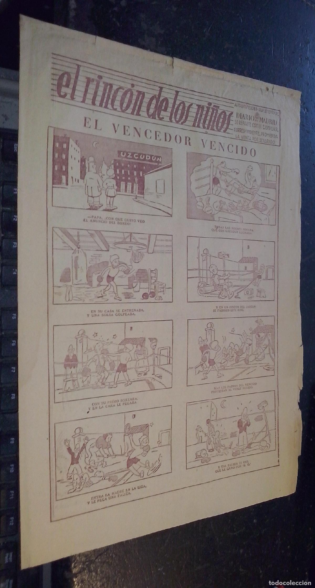 Libri di seconda mano: El rinc&oacute;n de los ni&ntilde;os. Suplemento de Diario de Madrid. A&ntilde;o 1. N&uacute;mero 18: El vencedor vencido - REVI