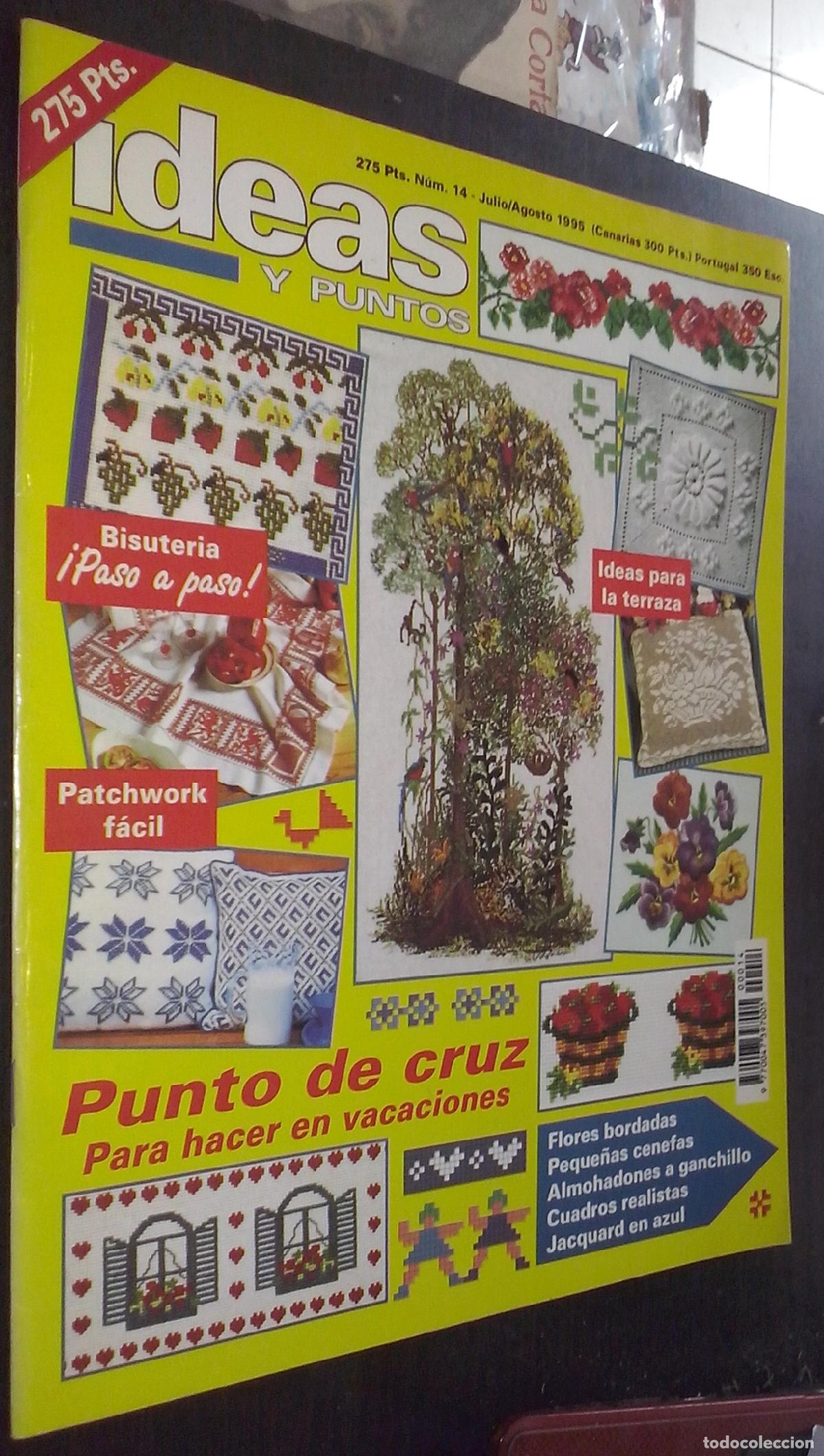 Libros: Ideas y puntos. N&ordm; 14: Flores bordadas. Peque&ntilde;as cenefas. Almohadones a ganchillo. Cuadros realistas