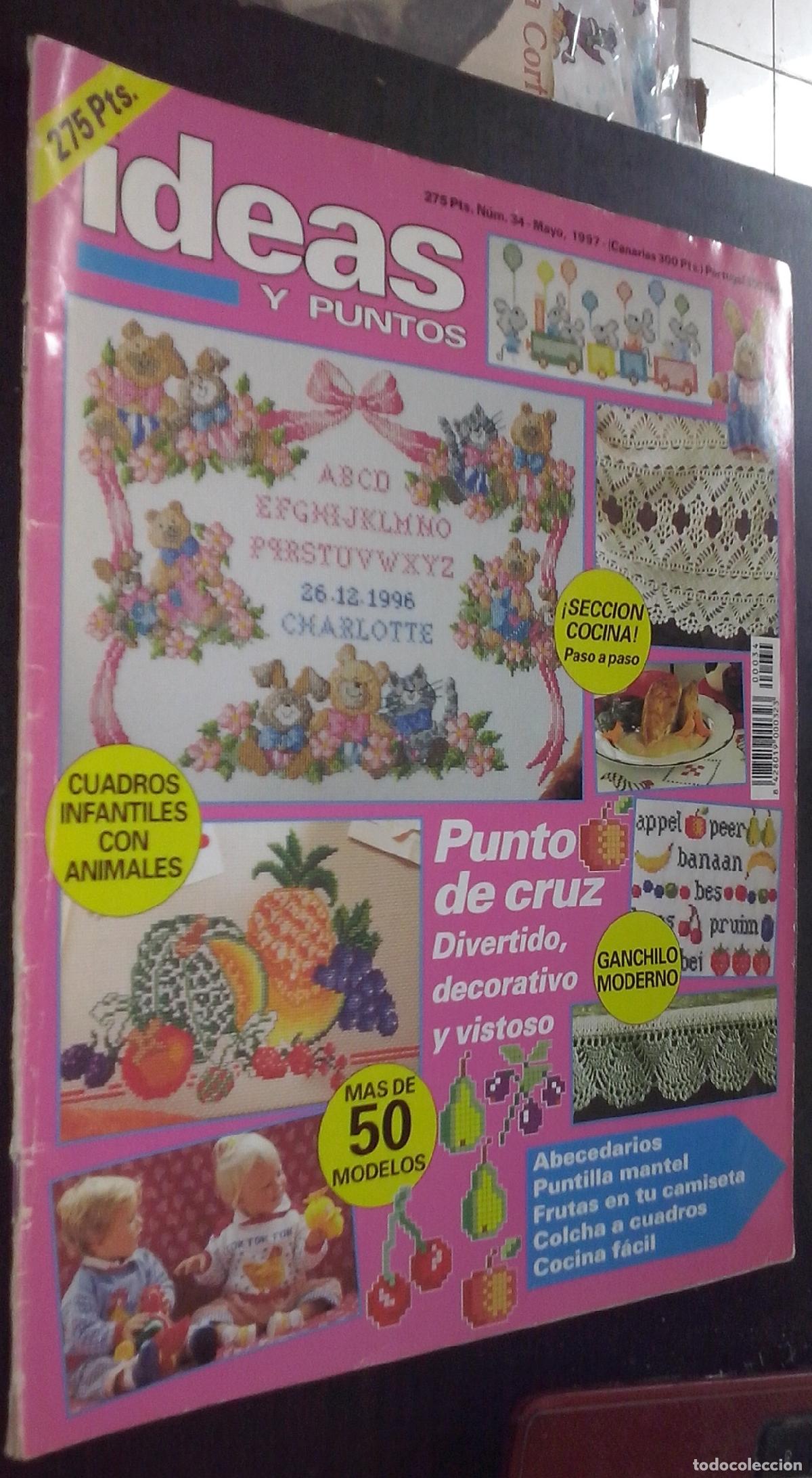 Libri di seconda mano: Ideas y puntos. N&ordm; 34: Abecedario. Puntilla mantel. Frutas en tu camiseta. Colcha a cuadros. Cocina