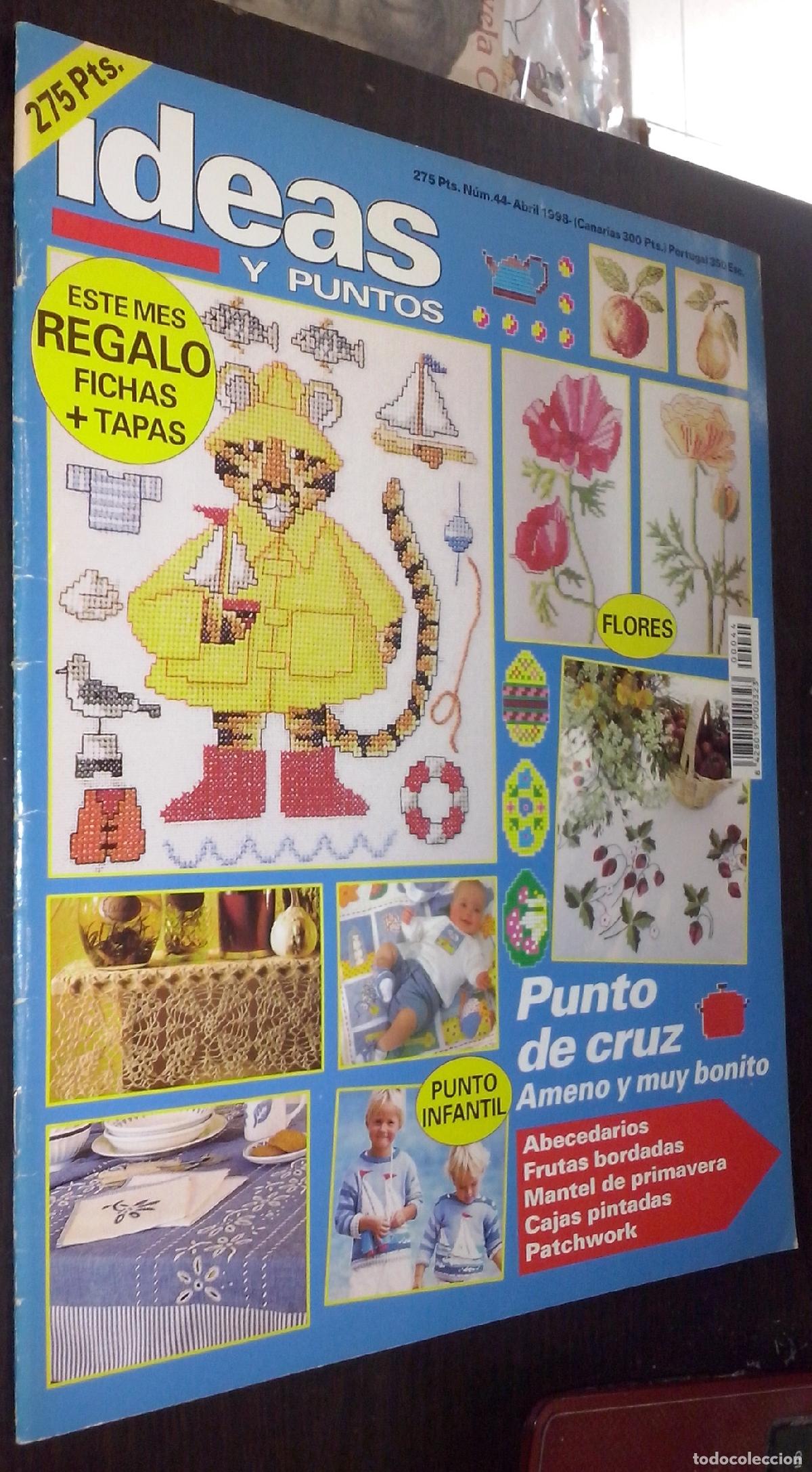 Libri di seconda mano: Ideas y puntos. N&ordm; 44: Abecedario. Frutas bordadas. Mantel de primavera. Cajas pintadas. Patchwork -