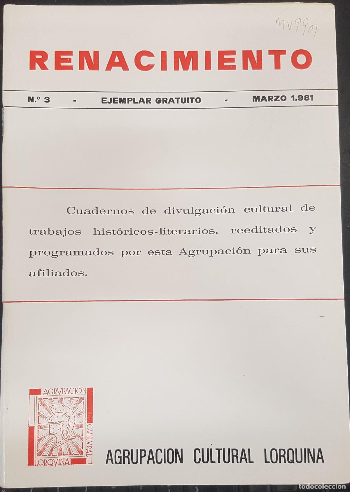 Libri di seconda mano: Renacimiento. Cuadernos de divulgaci&oacute;n cultural de trabajos hist&oacute;ricos - literarios, reeditados y pr