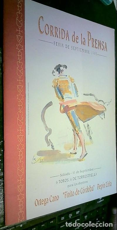 B&uuml;cher: Corrida de la Prensa. Feria de Septiembre 1993: Ortega Cano, Finito de C&oacute;rdoba y Pep&iacute;n Liria - Autor