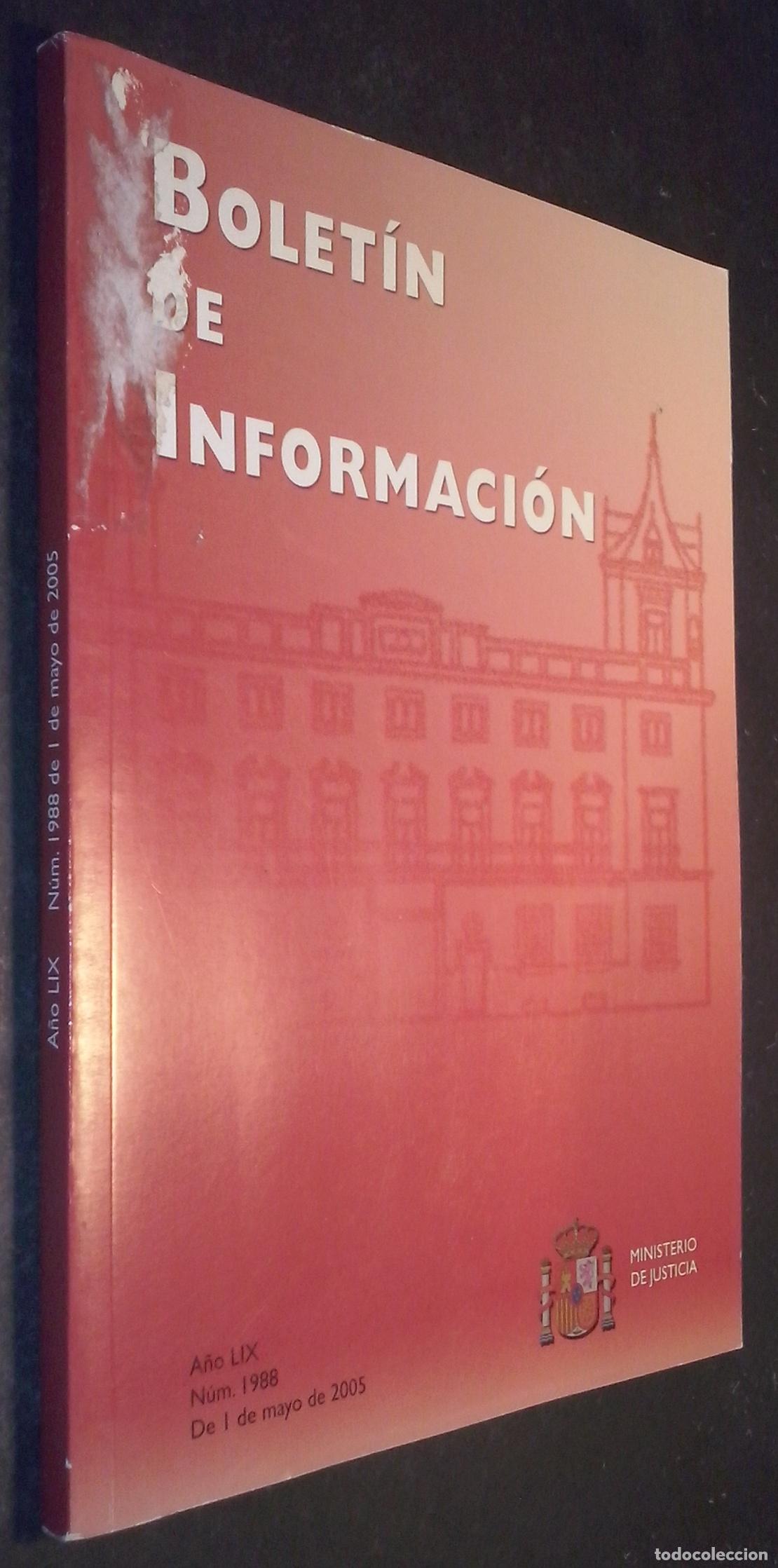 B&uuml;cher: Bolet&iacute;n de Informaci&oacute;n. A&ntilde;o LIX. 1 Mayo 2005. N&ordm; 1988 - REVISTA: