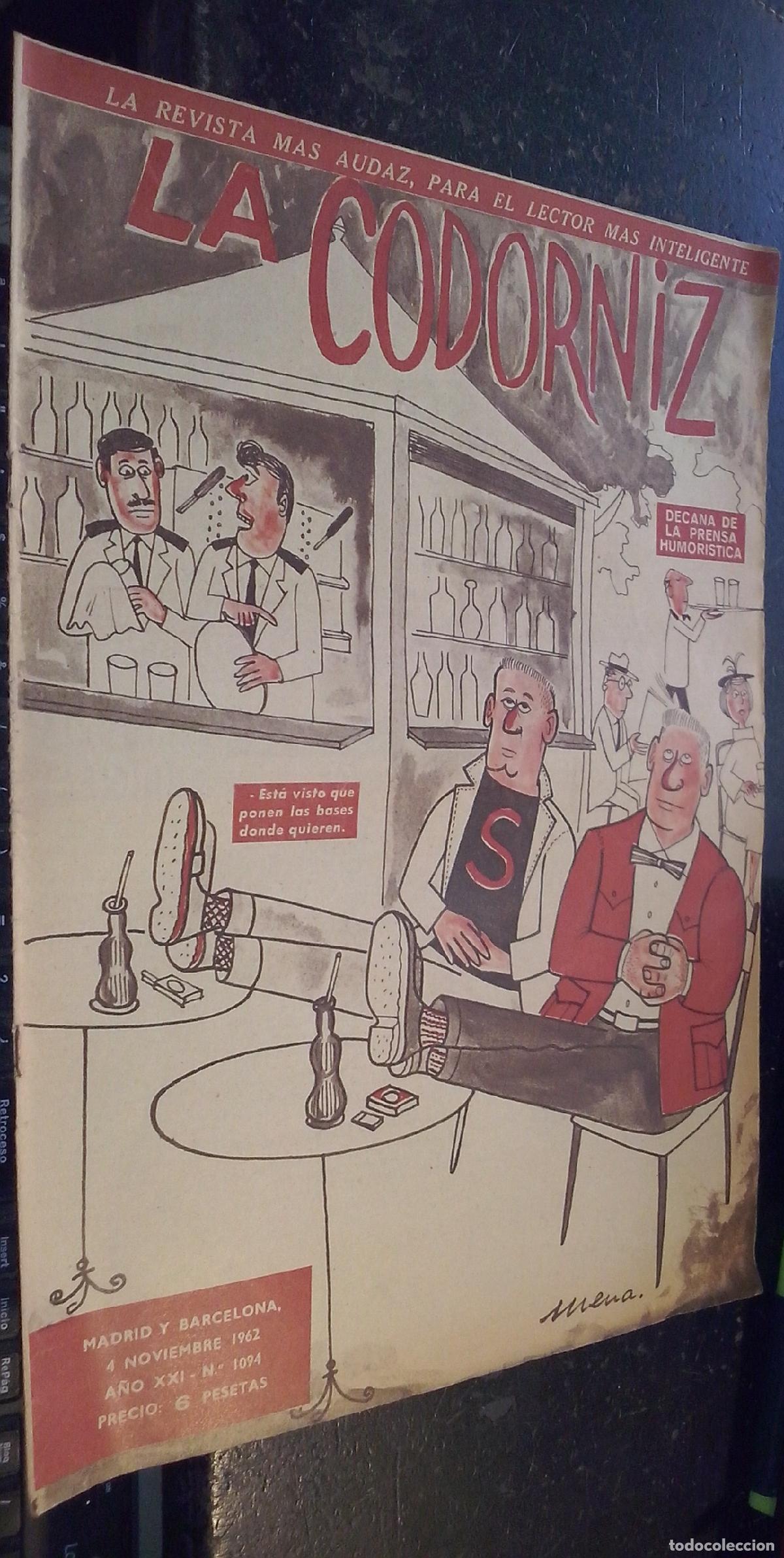 B&uuml;cher: La codorniz. A&ntilde;o XXI. N&ordm; 1094. 4 de noviembre de 1962 - REVISTA: