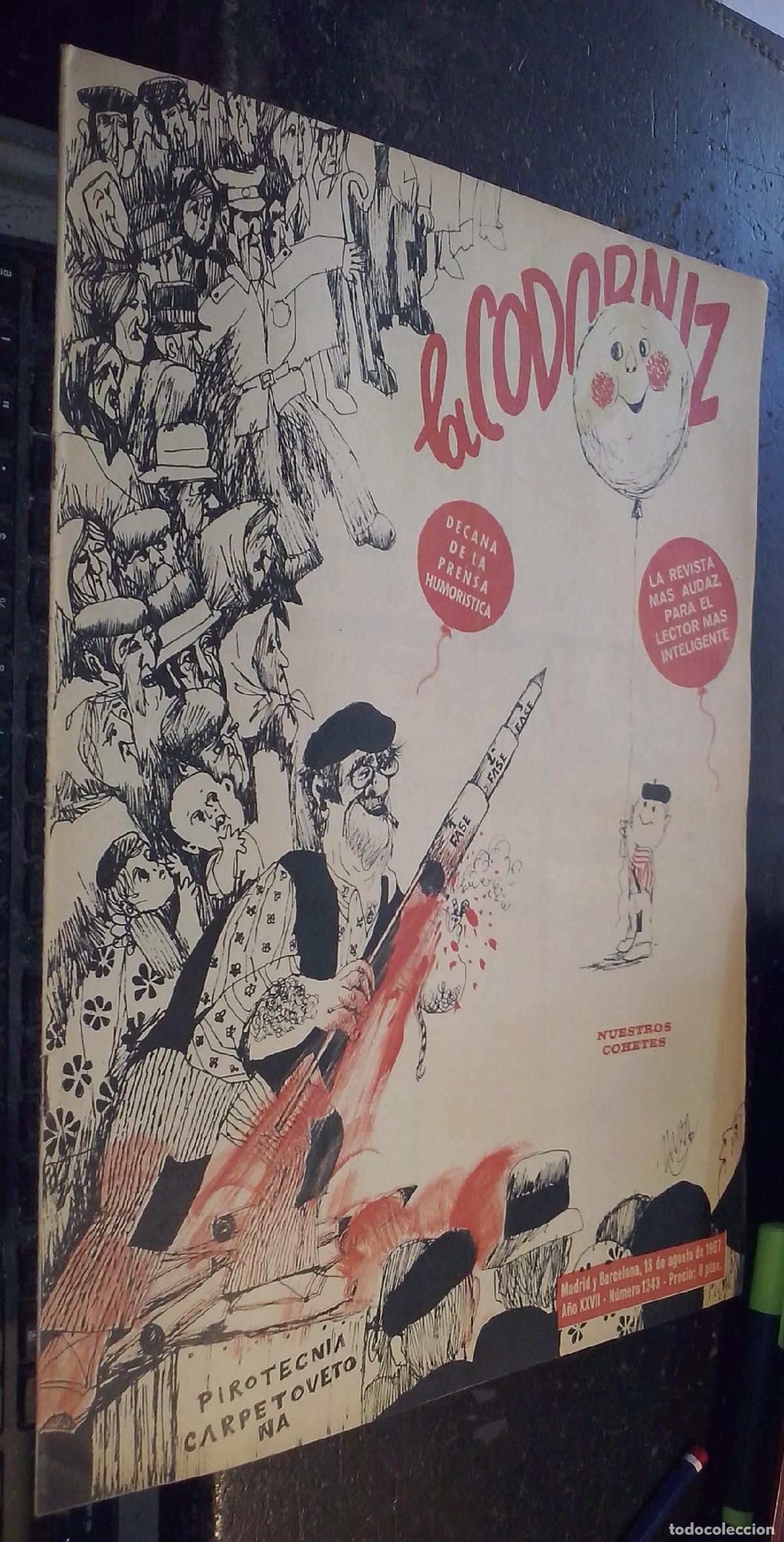 Libri di seconda mano: La codorniz. A&ntilde;o XXVII. N&ordm; 1343. 13 de agosto de 1967 - REVISTA: