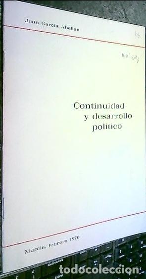 Libros: Continuidad y desarrollo pol&iacute;tico - GARC&Iacute;A ABELL&aacute;N, Juan: