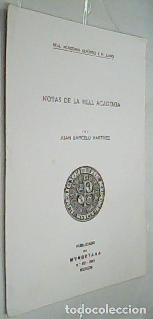 Libri di seconda mano: Notas de la Real Academia - BARCEL&Oacute; JIM&Eacute;NEZ, Juan:
