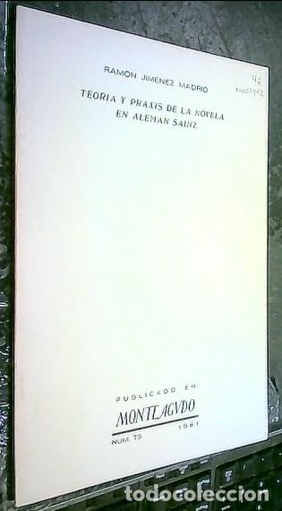 Libri di seconda mano: Teor&iacute;a y praxis de la novela en Alem&aacute;n S&aacute;inz. Separata de Monteagudo. N&ordm; 75 - JIM&Eacute;NEZ MADRID, Ram&oacute;n: