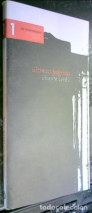 Libros: &Uacute;ltimas p&aacute;ginas - VERD&Uacute;, Vicente: - Foto 1