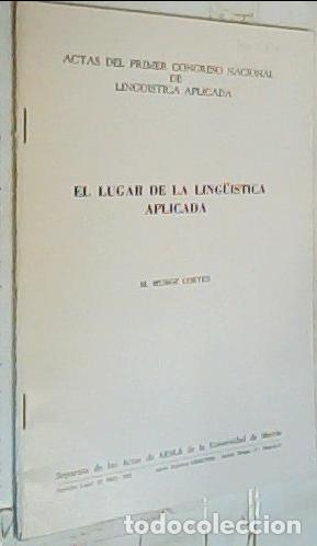 B&uuml;cher: El lugar de la ling&uuml;&iacute;stica aplicada. Separata - Mu&ntilde;oz Cort&eacute;s, Manuel: