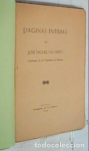B&uuml;cher: P&aacute;ginas &iacute;ntimas - NAVARRO, Jos&eacute; Miguel: