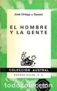 Livros em segunda m&atilde;o: El hombre y la gente - ORTEGA Y GASSET, Jos&eacute;: