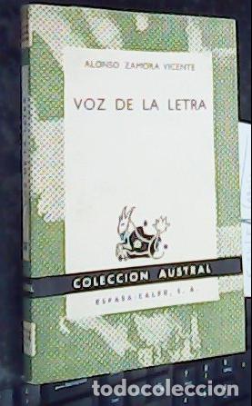 B&uuml;cher: Voz de la letra - ZAMORA VICENTE, Alonso: