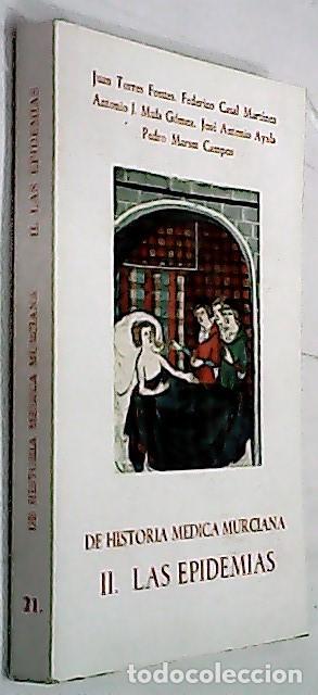 Libros: De historia m&eacute;dica murciana. II: Las epidemias - TORRES FONTES, Juan; CASAL MART&Iacute;NEZ, Federico y OTR