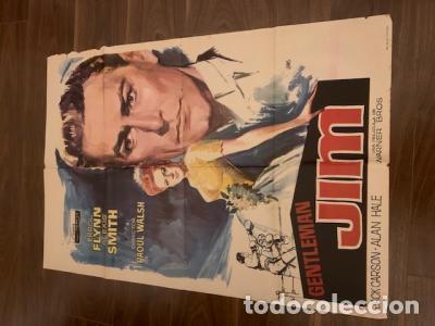 Libri di seconda mano: CARTEL CINE GENTLEMAN JIM. ERROL FLYNN. ALEXIS SMITH. 70X100 CM APROX. - :