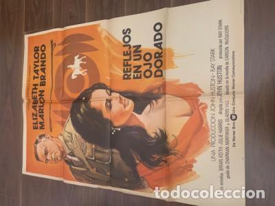 Libri di seconda mano: CARTEL CINE REFLEJOS DE UN OJO DORADO. ELIZABETH TAYLOR. MARLON BRANDO. 70X100 CM APROX - :