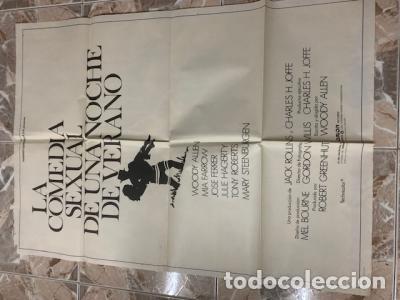 Libros: CARTEL DE CINE LA COMEDIA SEXUAL DE UNA NOCHE DE VERANO. WOODY ALLEN. MIA FARROW. 70X100 CM APROX. -