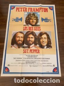 Livres: CARTEL DE CINE SGT. PEPEER Y SU BANDA DE CORAZONES SOLITARIOS. LOS BEE GEES. PETER FRAMPTON. THE BEA
