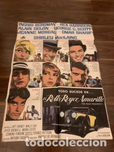 B&uuml;cher: CARTEL CINE EL ROLLS ROYCE AMARILLO. INGRID BERGMAN. ALAIN DELON. SHIRLEY MACLAINE. 70X100 CM. - :