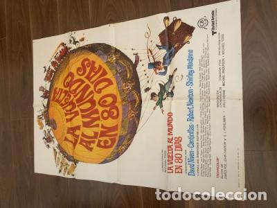 Libros: CARTEL CINE LA VUELTA AL MUNDO EN 80 DIAS. CANTINFLAS. SHIRLEY MACLAINE. 70X100 CM APROX. - :