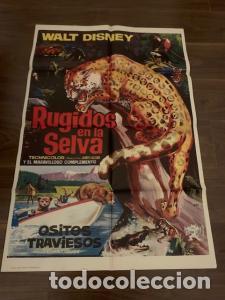 Libros: CARTEL CINE RUGIDOS EN LA SELVA. WALT DISNEY. 70X100 CM APROX. - :