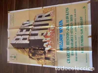 Livros em segunda m&atilde;o: CARTEL DE CINE BEN HUR. CHARLTON HESTON. WILLIAM WYLER. 70X100 CM APROX. - :