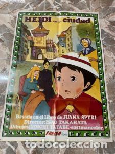 Libros: CARTEL DE CINE HEIDI EN LA CIUDAD. ISAO TAKAHATA . 70X100 CM APROX. - :