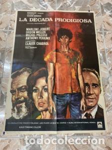 Livres: CARTEL DE CINE LA DECADA PRODIGIOSA. ORSON WELLES. ANTHONY PERKINS. 70X100 CM APROX. - :